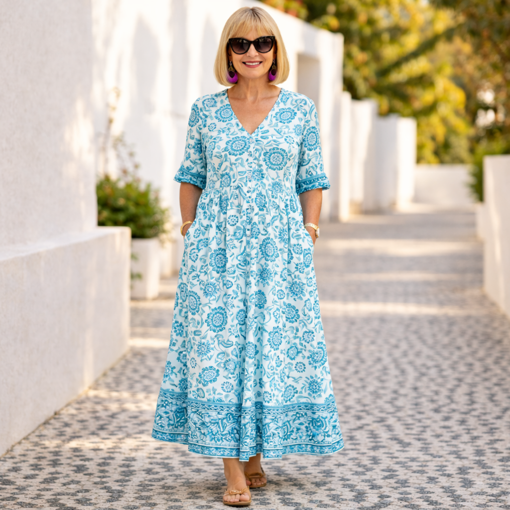 Bella | Elly | Elegant Floral Dress with a Vibe