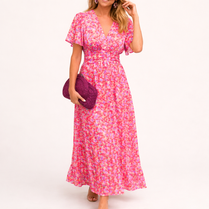 FAITH™ | Elegant Long Dress With Flowers