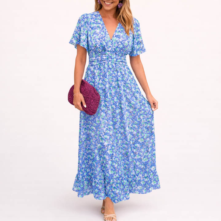 FAITH™ | Elegant Long Dress With Flowers