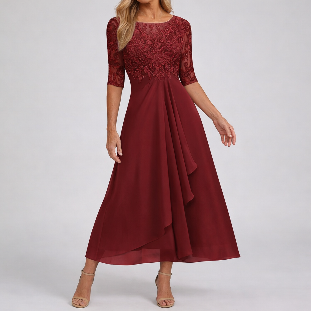 ZARIA™ | Lace Midi Dress Effortless Elegance