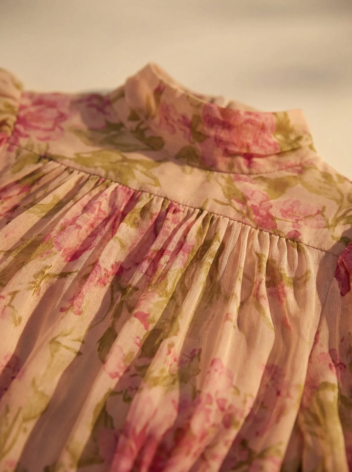 Rosario | Long Floral Chiffon Dress