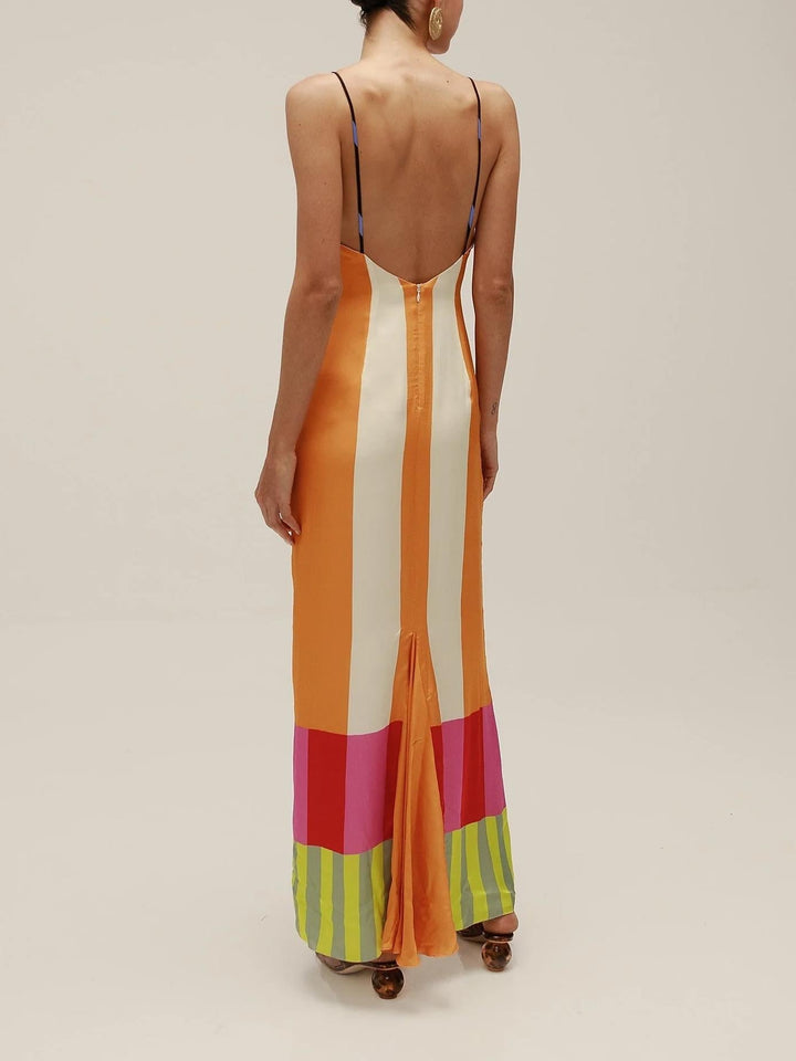 Paloma | Colorful Striped Maxi Dress
