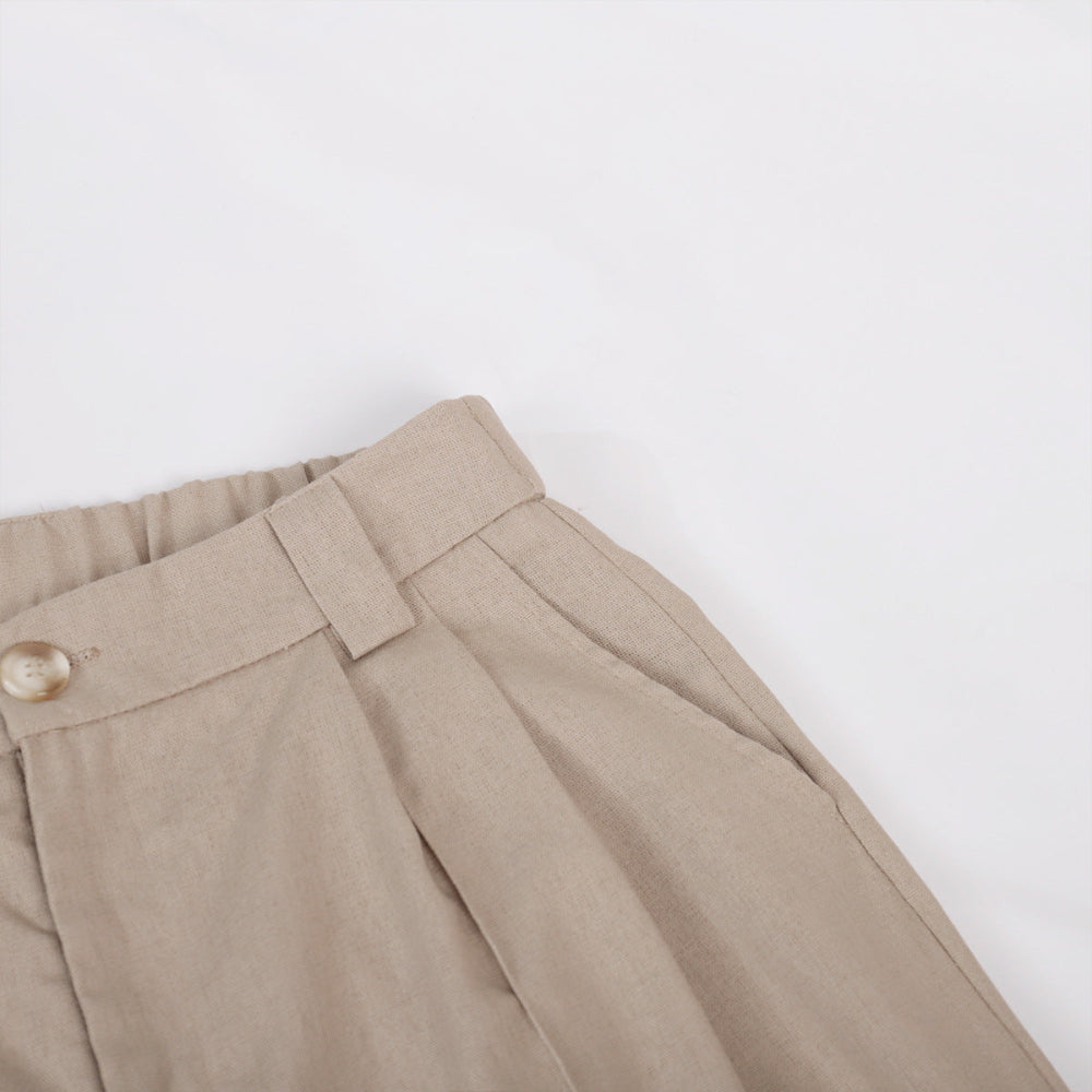 Lila | V-neck Pleated Wide-leg Pants Suit