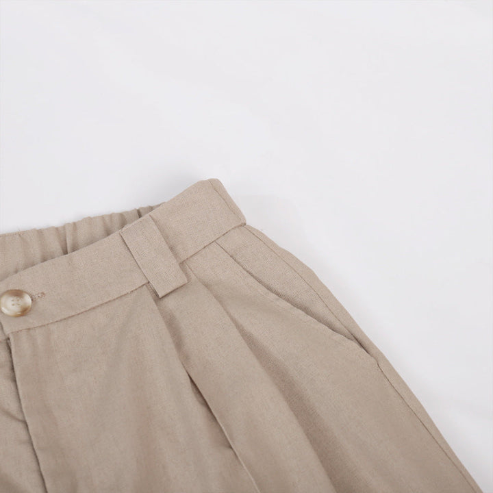 Lila | V-neck Pleated Wide-leg Pants Suit