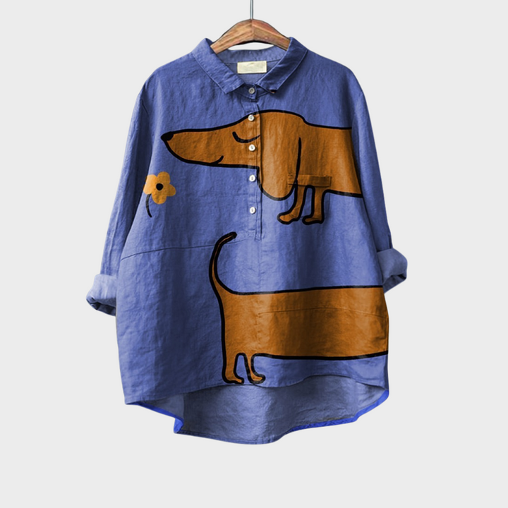 DELIA | Elegante Camisa de Verano en Lino