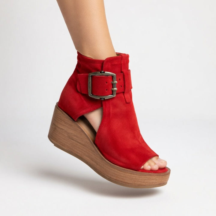 Orélisse | Open wedge booties modern style
