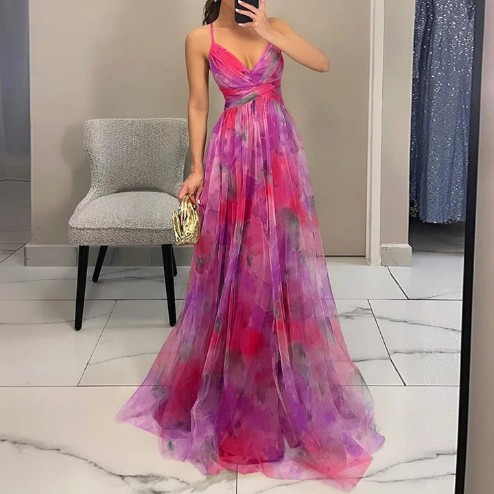 Giselle | Enchanting Maxi Dress with Floral Print