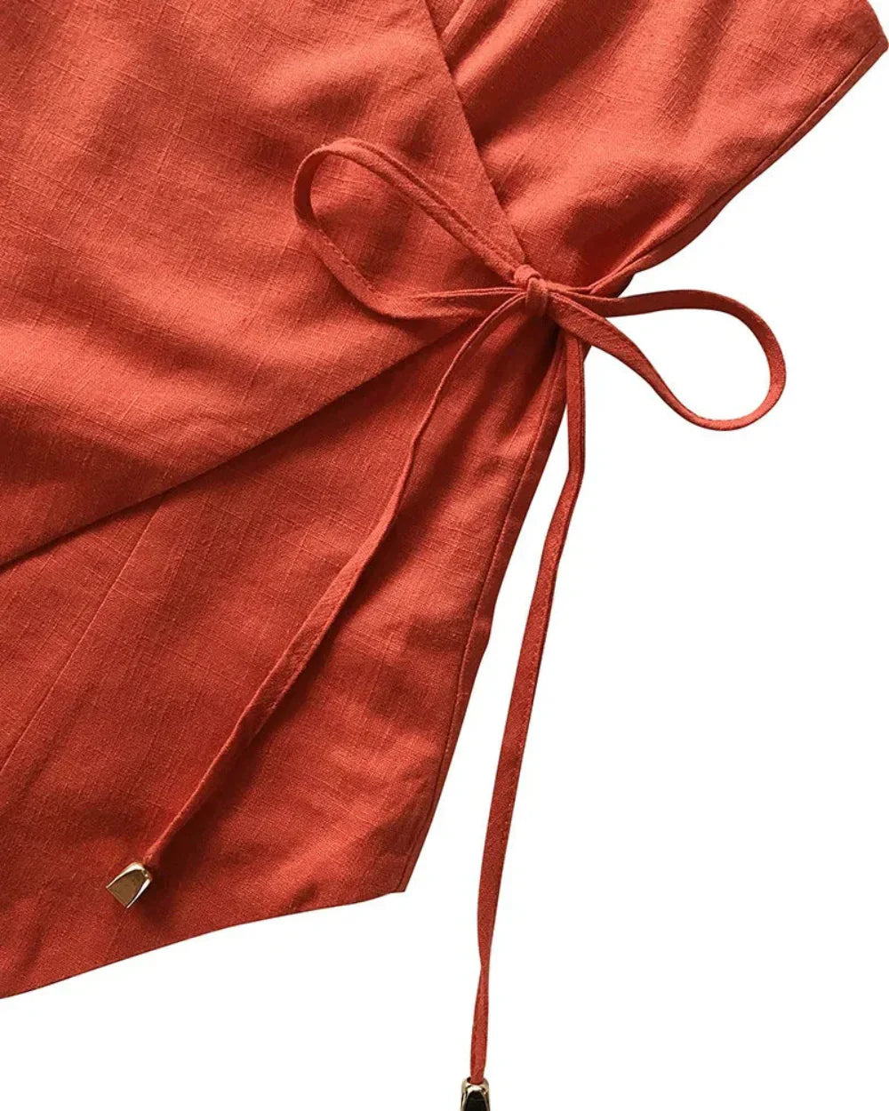 Lila | Linen V-neck Top and Shorts Set