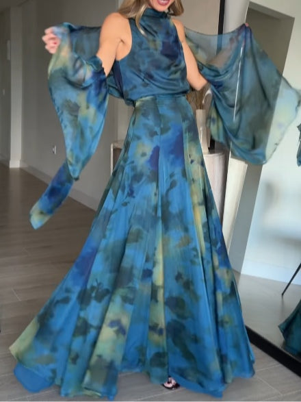 Sienna | Tie-Dye Chiffon Tank Top & Skirt Set
