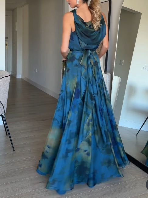 Sienna | Tie-Dye Chiffon Tank Top & Skirt Set