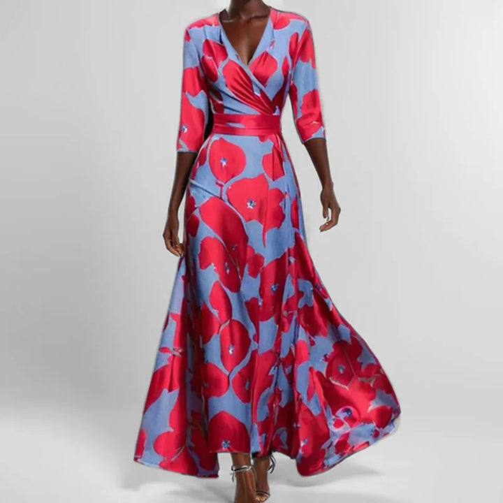 ELENA™ | Statement Print Maxi Dress
