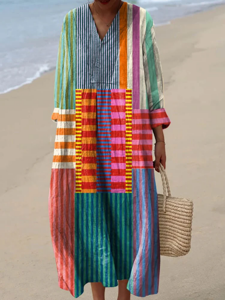 Retro | Geometric Print Dress for Women