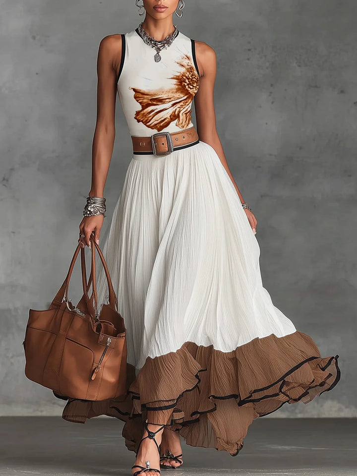 Celeste | Chiffon Skirt Set