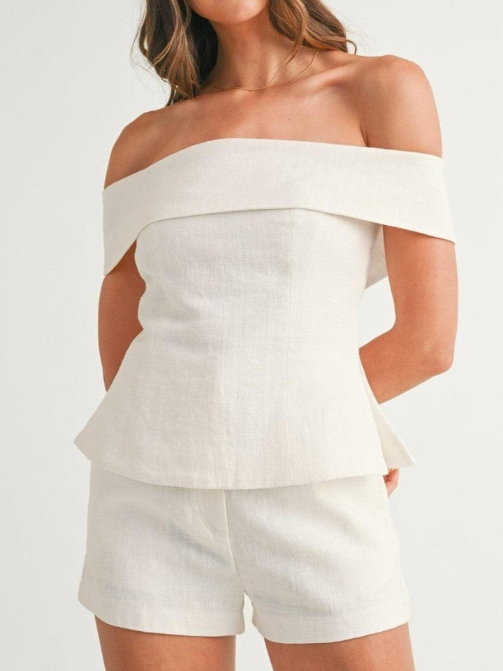 Liam | White Cotton and Linen Two-piece Suit