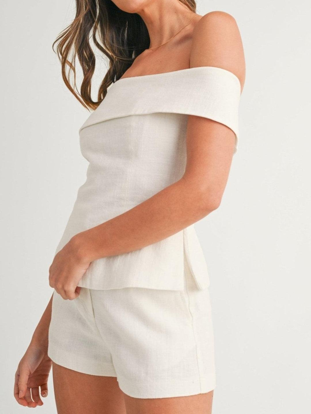 Liam | White Cotton and Linen Two-piece Suit