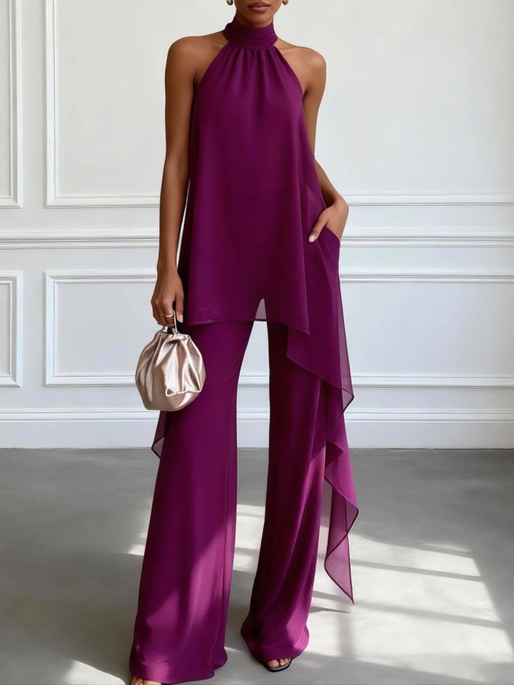 Viola | Elegant Halter Outfit with Pants