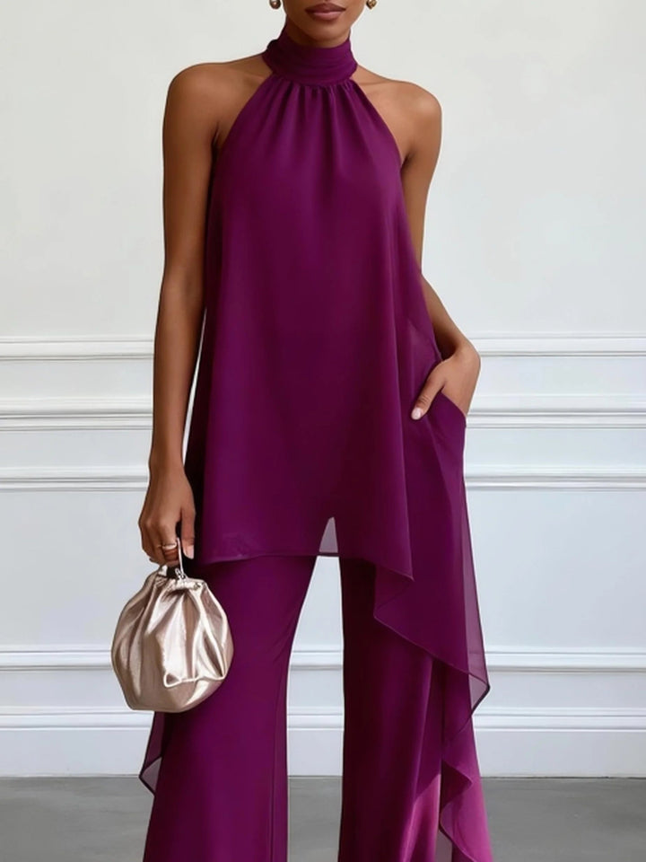 Viola | Elegant Halter Outfit with Pants