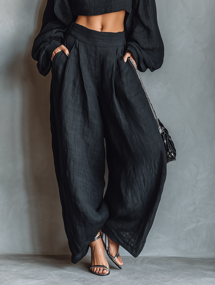 Serena | Off-the-Shoulder Top and Wide-Leg Pants Set