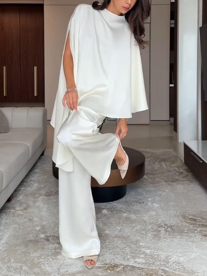 Samantha | Satin Top and Pants Set