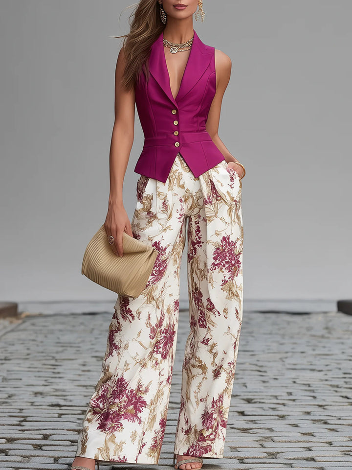 Lila | Floral Print Pants Set