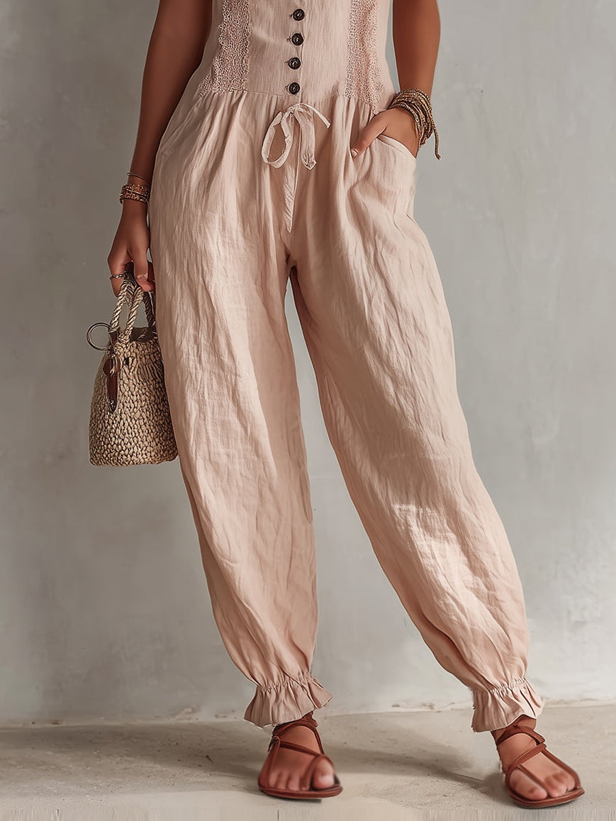 Lila | Lace-Trimmed Jumpsuit
