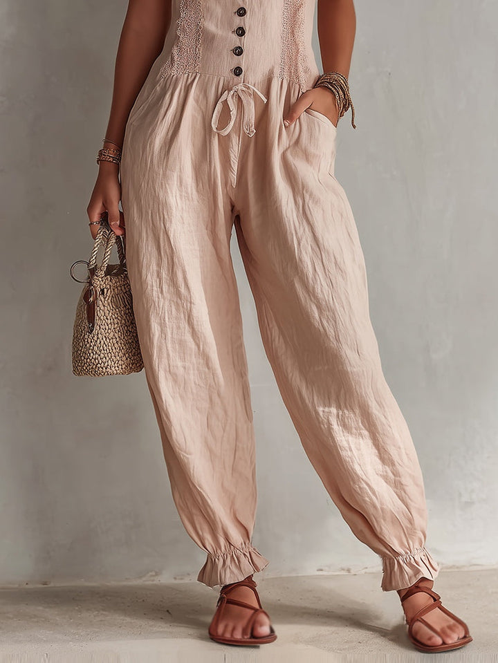 Lila | Lace-Trimmed Jumpsuit