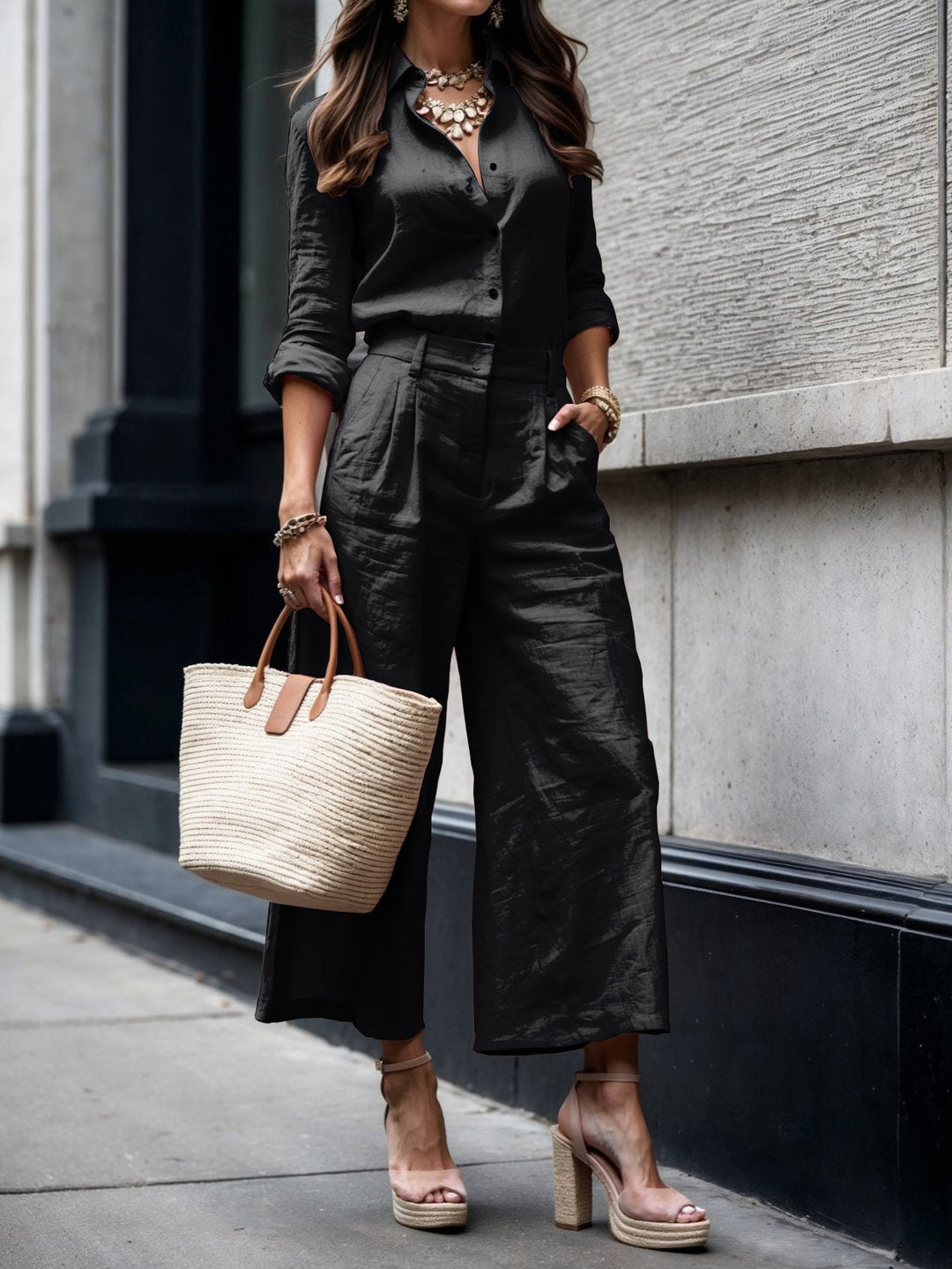 Lena | Linen Capri Set