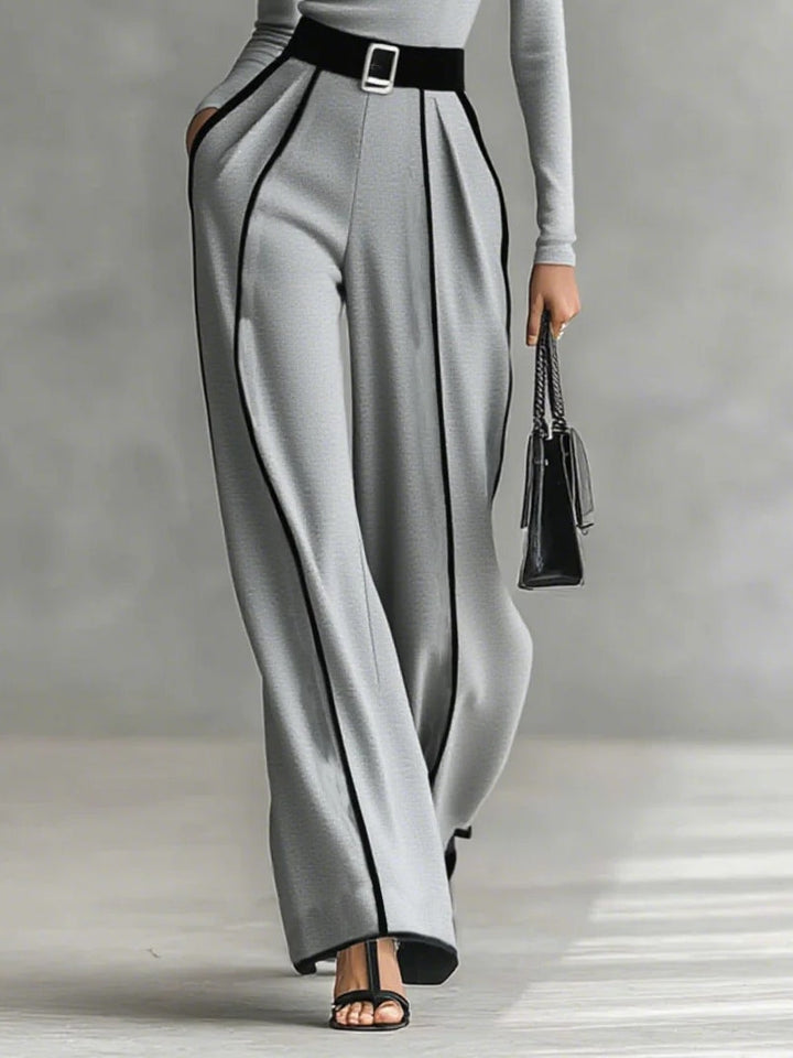 Sophia | High-neck Top and Wide-leg Pants Set