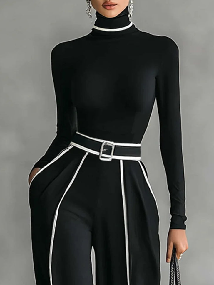 Sophia | High-neck Top and Wide-leg Pants Set