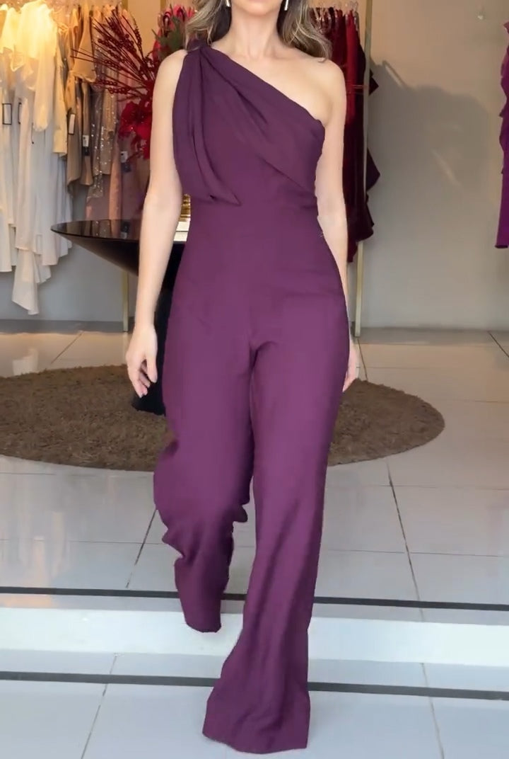 Lavender | One-Shoulder Jumpsuit