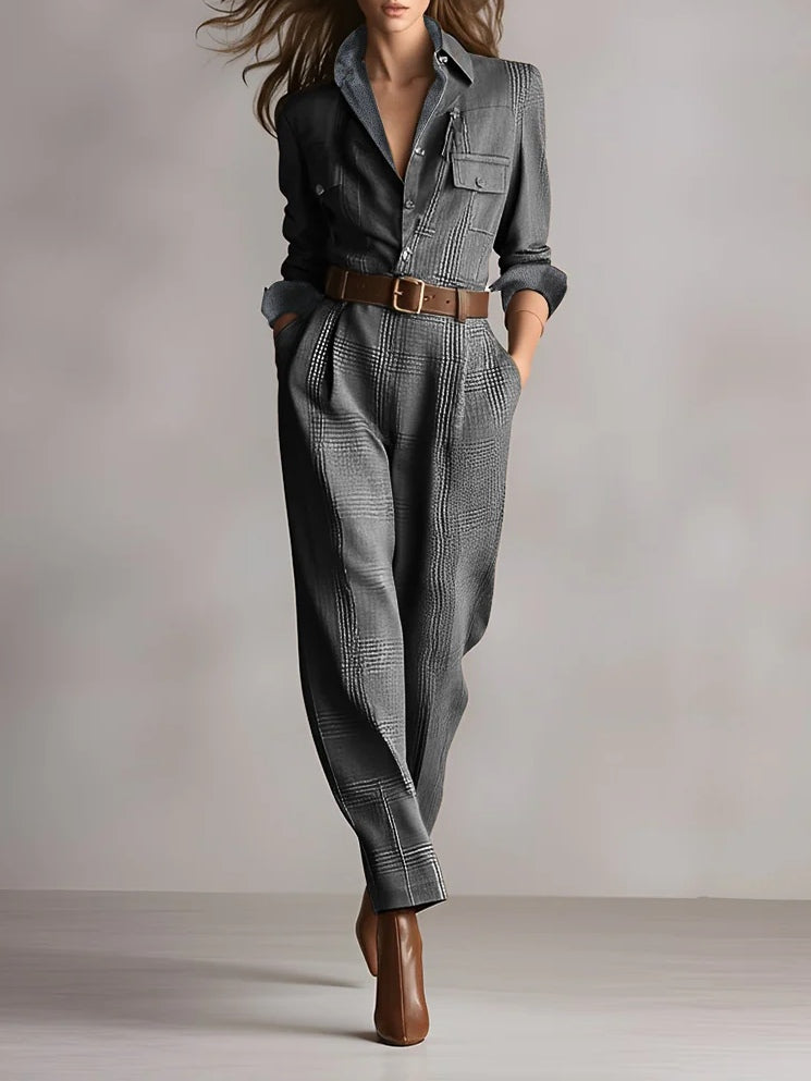 Samantha | Tweed Utility Jumpsuit