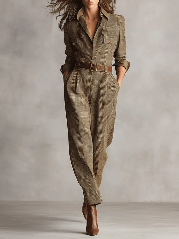 Samantha | Tweed Utility Jumpsuit