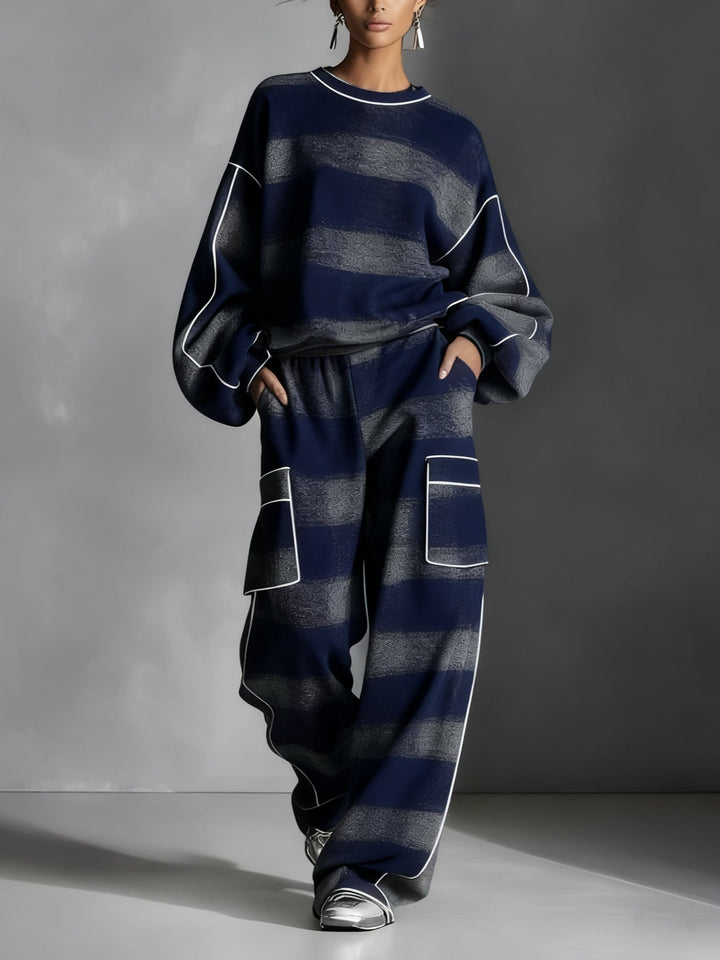 Avery | Plaid Sweatshirt and Pants Set