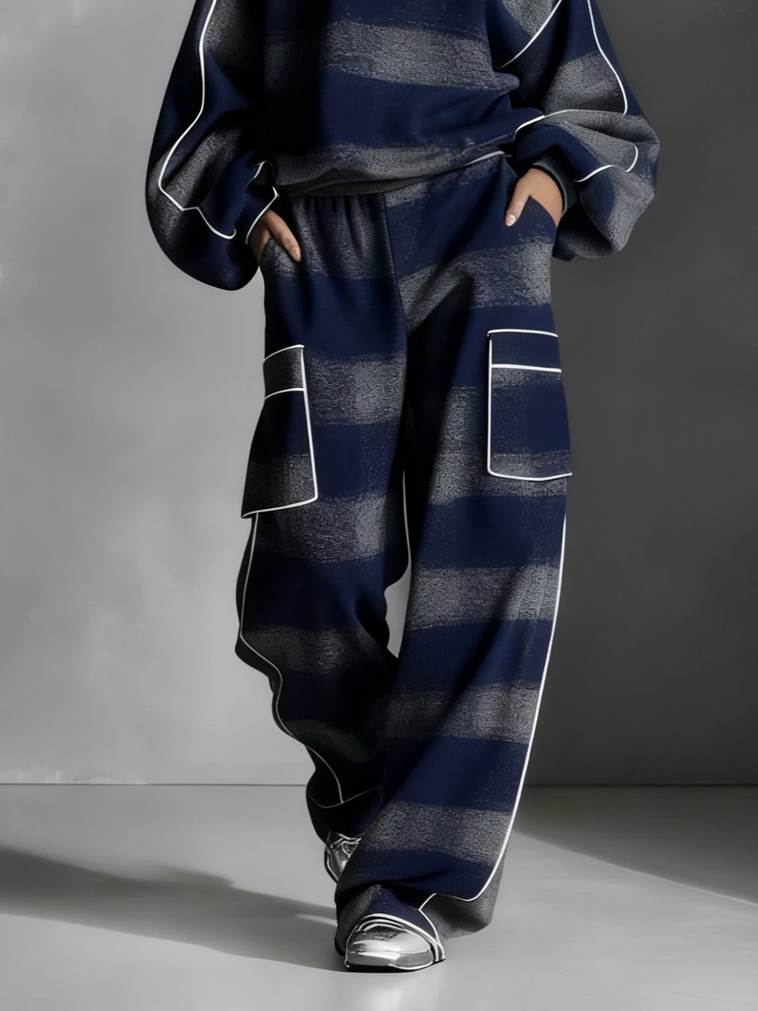 Avery | Plaid Sweatshirt and Pants Set