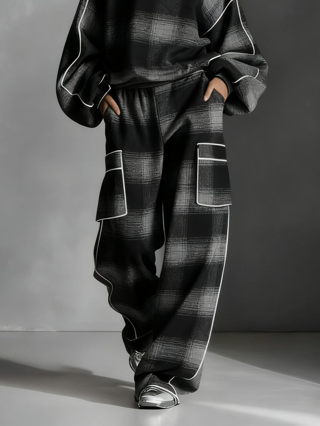 Grayden | Plaid Sweatshirt and Pants Set