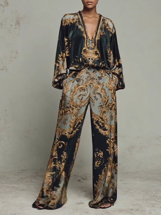 Isabella | Baroque Floral Print Suit