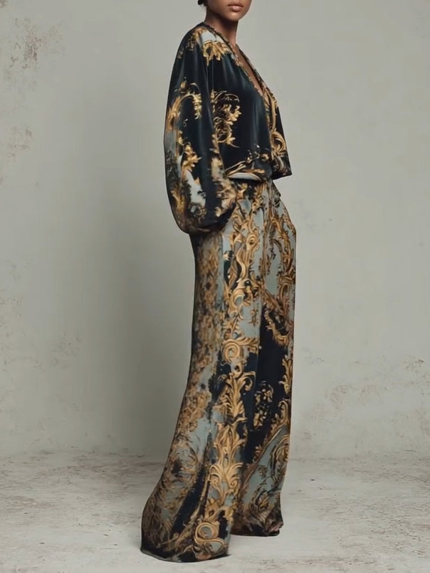 Isabella | Baroque Floral Print Suit