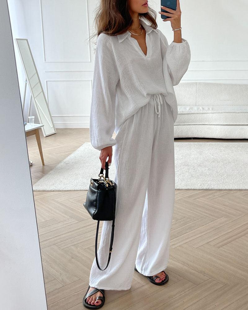 Autumn | V-Neck Casual Set