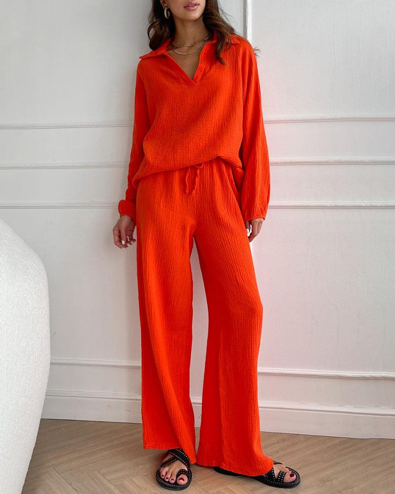 Autumn | V-Neck Casual Set