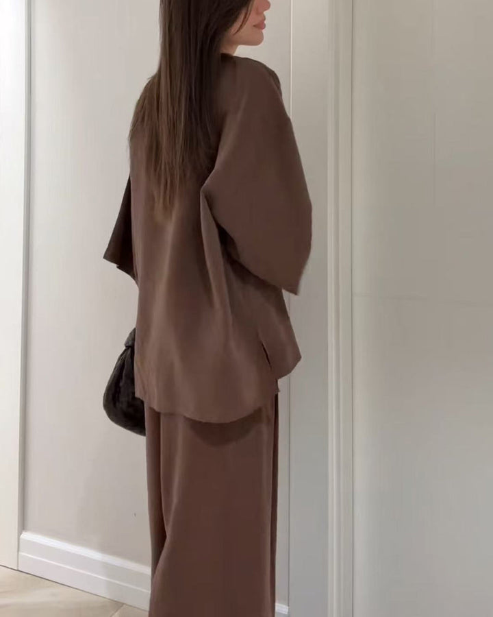 Sienna | V-Neck Top & Pants Set