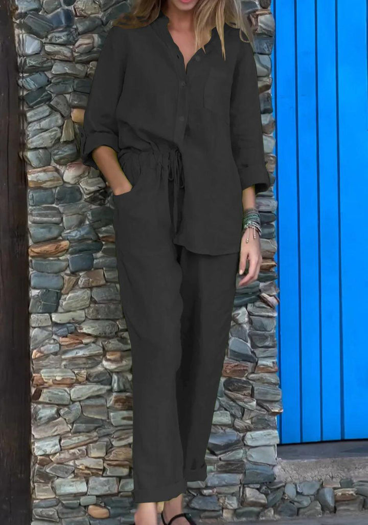Liam | V-Neck Shirt & Pants Set