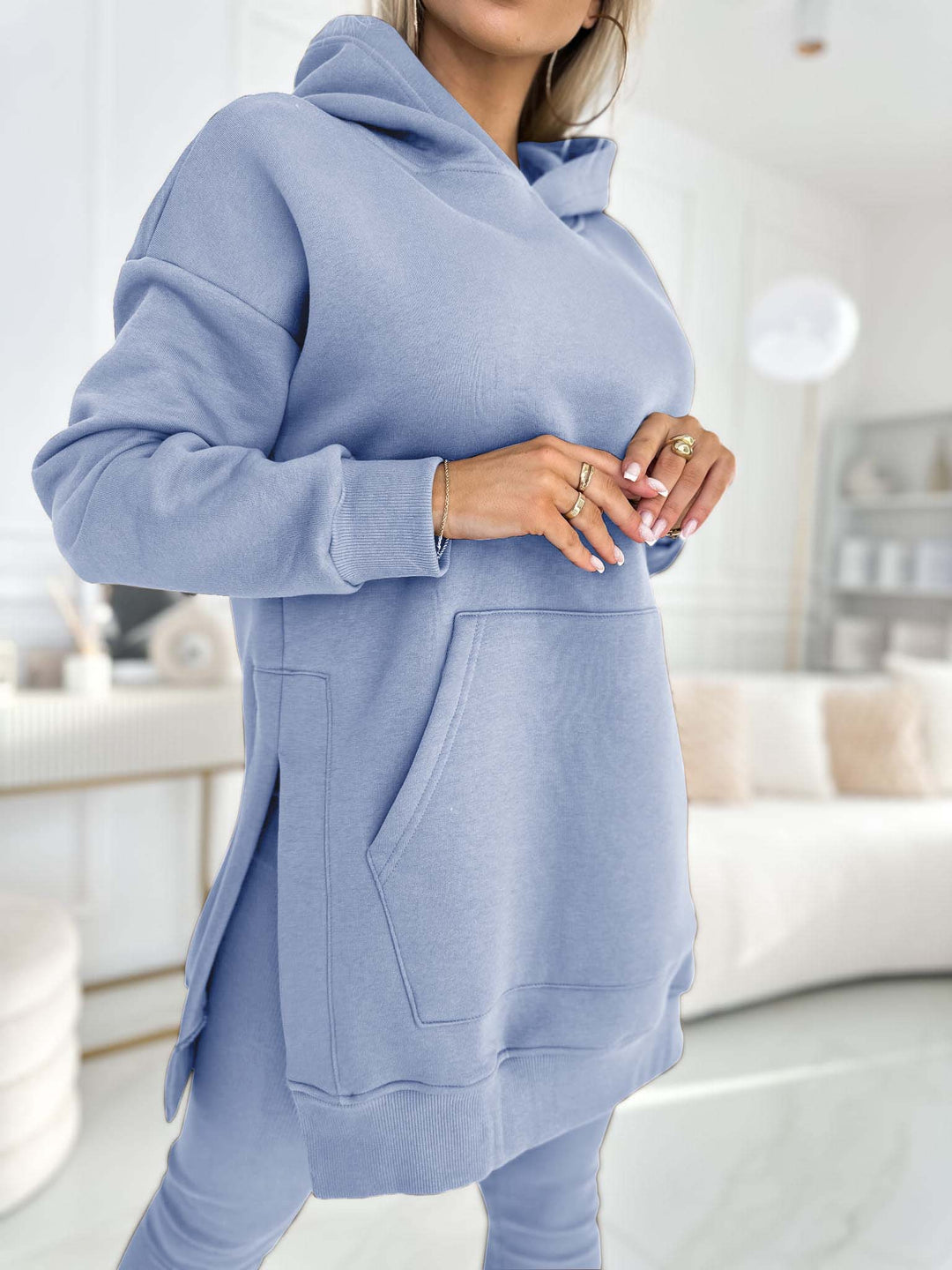 Sienna | Solid Color Hoodie and Lined Leggings Set