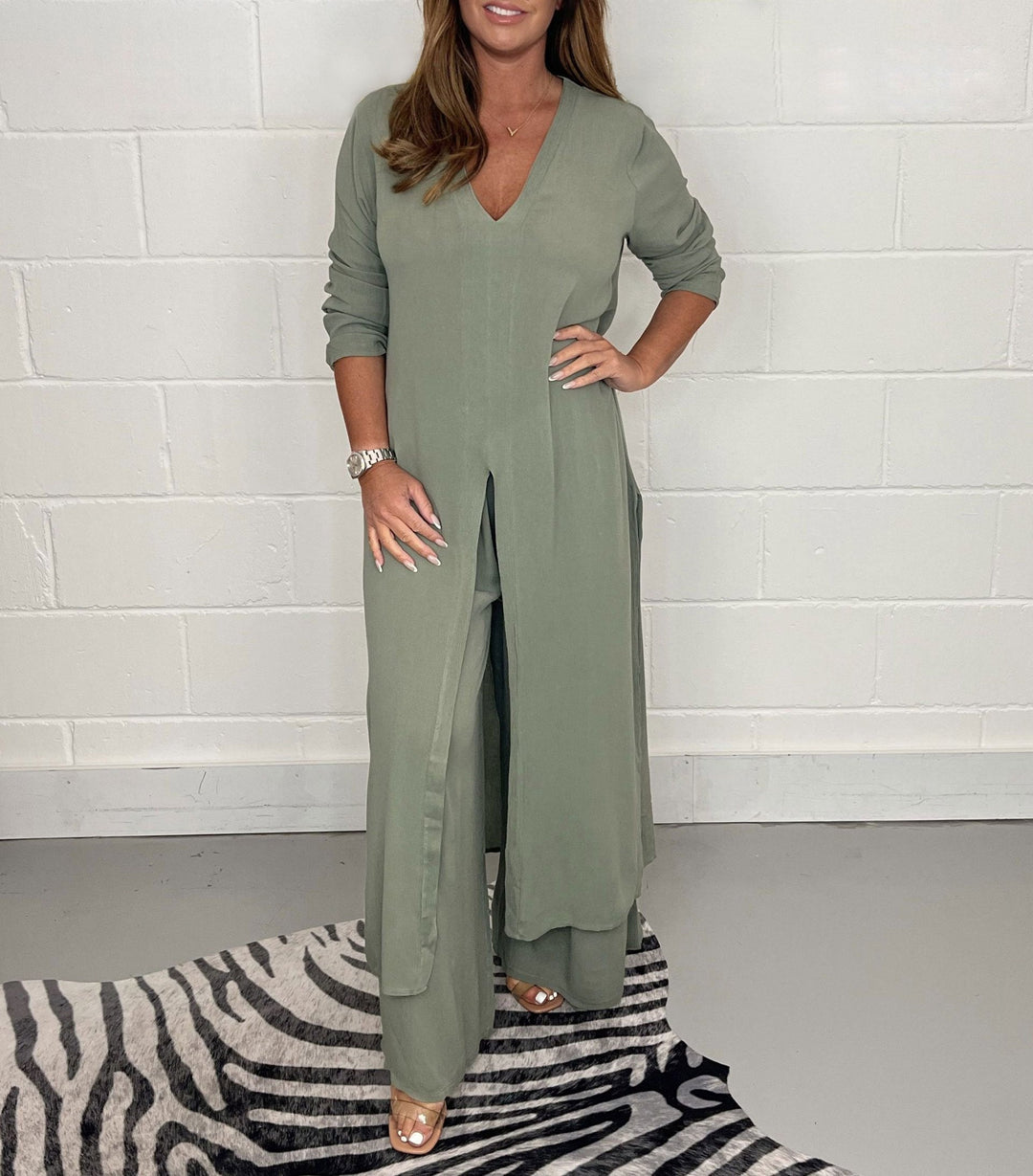 Sofia | Casual Long Top and Matching Pants Set