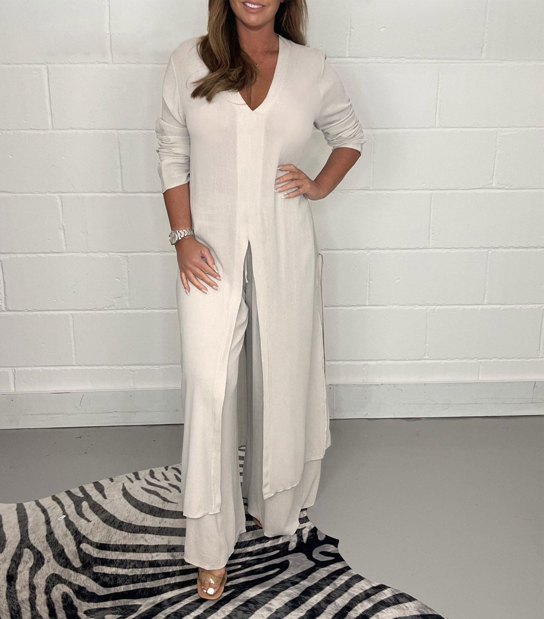 Sofia | Casual Long Top and Matching Pants Set