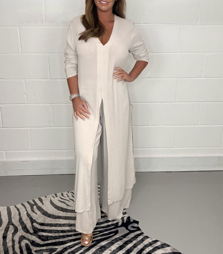 Sofia | Casual Long Top and Matching Pants Set