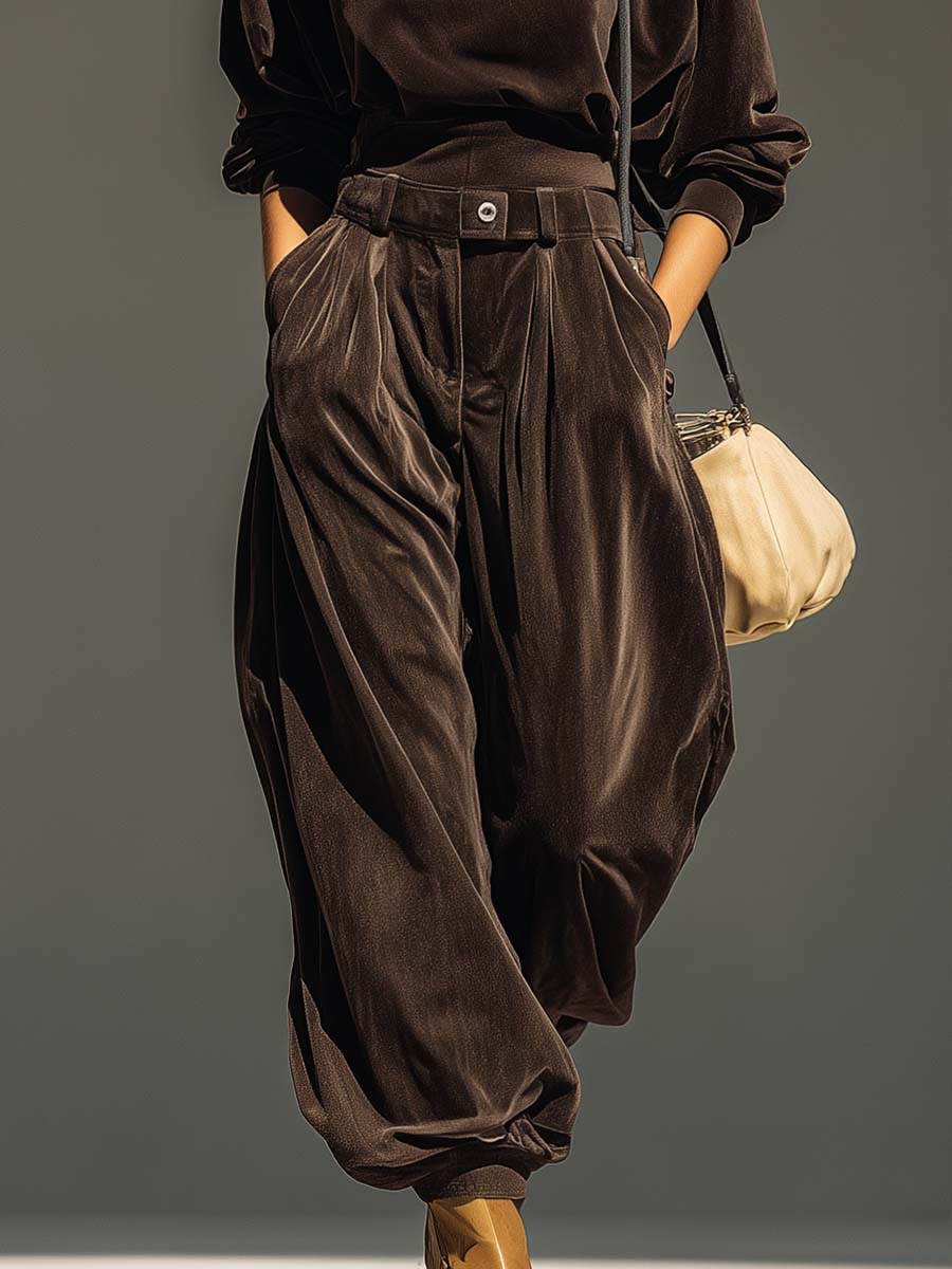 Vivienne | Velvet Hoodie and Trousers Set