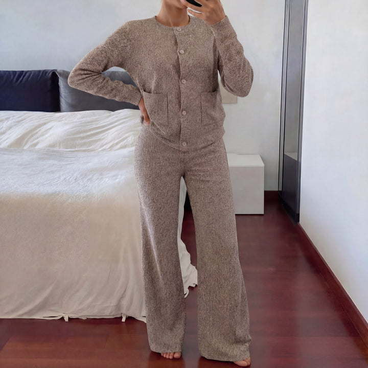 LUCIA - Cozy Knit Sweater & Wide Leg Two-Piece Set