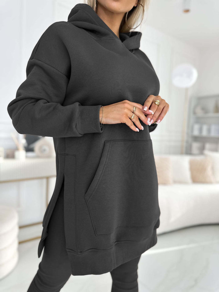 Sienna | Solid Color Hoodie and Lined Leggings Set