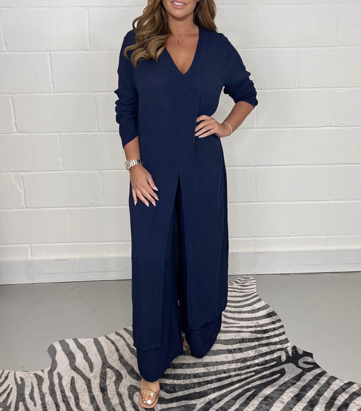 Sofia | Casual Long Top and Matching Pants Set