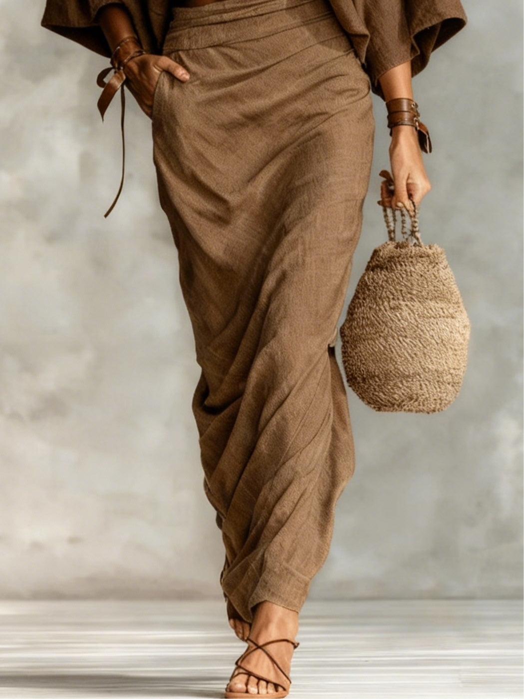 Lila | Batwing Sleeve Top and Long Skirt Set